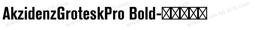 AkzidenzGroteskPro Bold字体转换